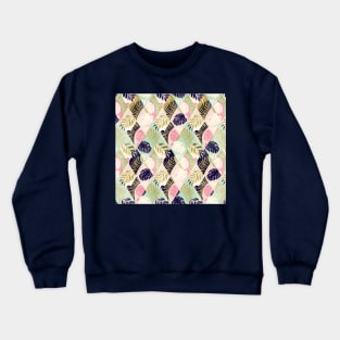 Mint and Navy Tropical Diamonds Crewneck Sweatshirt